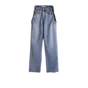 Chain waist jeans